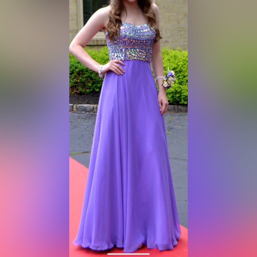 Purple prom gown